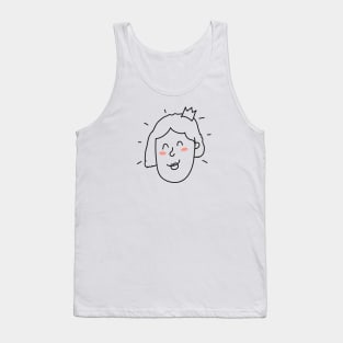 Cute Girl Princess Drawing Tank Top